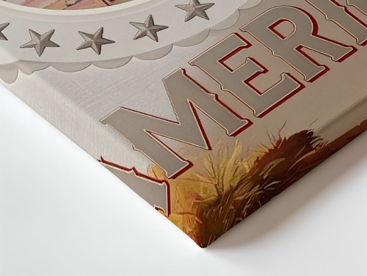 Howdy America Embroidery Canvas – Rustic Western Patriotic Wall Art - Gifitto