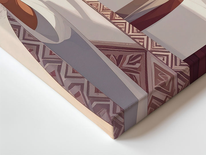 Modern Jesus Blessing Canvas – Minimalist Sacred Icon in Flat Design - Gifitto
