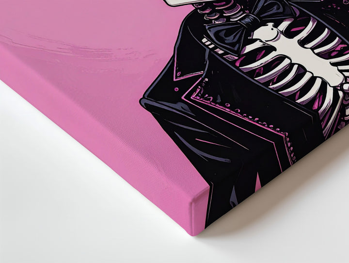 Fashionable Skeleton Canvas – Top Hat & Rose Halloween Art - Gifitto