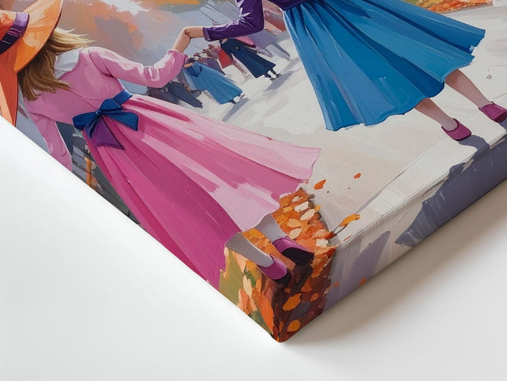 Colorful Costume Parade Canvas – Vibrant Halloween in Small-Town Fall - Gifitto
