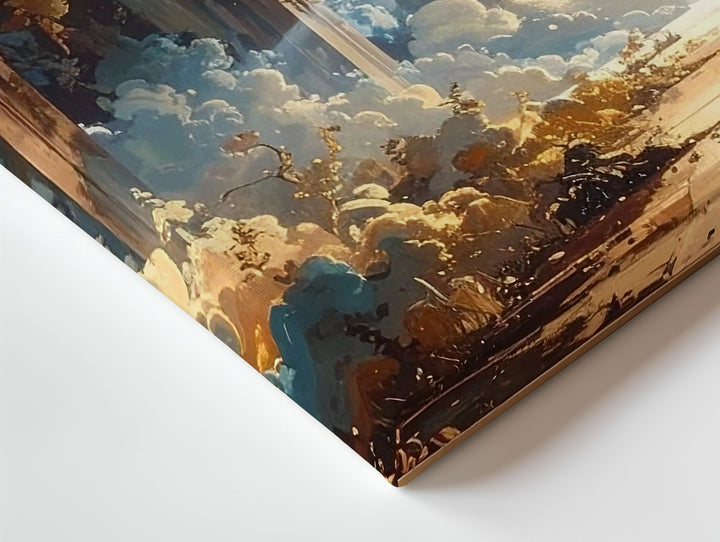 Heavenly Passage Canvas – Surreal Tunnel of Divine Radiance & Ascension - Gifitto