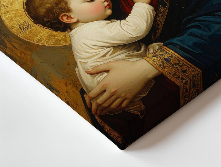 Virgin Mary and Baby Jesus Canvas – Sacred Icon of Divine Love and Light - Gifitto