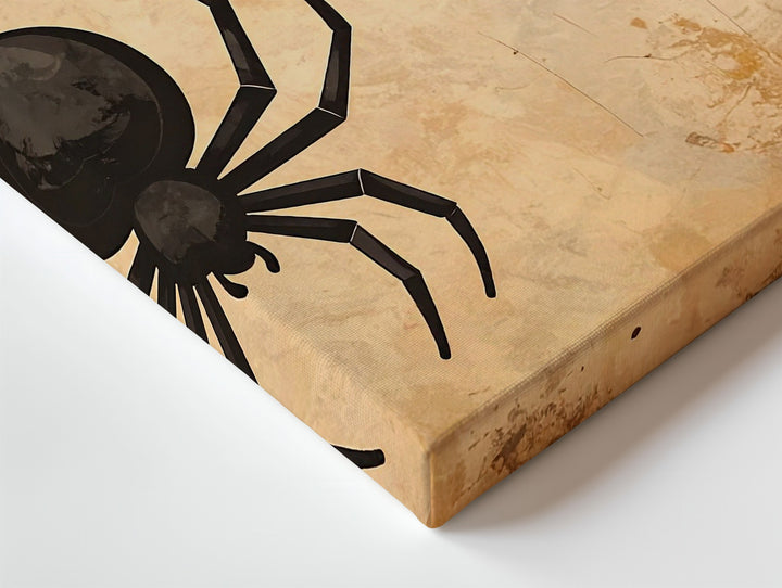 Hanging Spiders Canvas – Vintage-Inspired Minimalist Halloween Wall Art - Gifitto