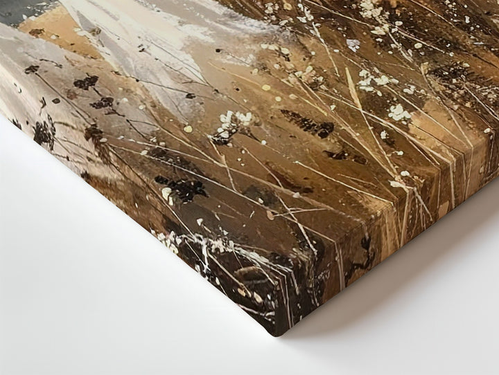 Sepia Ghosts in Wheat Field Canvas – Vintage Autumn Halloween Etching Art - Gifitto