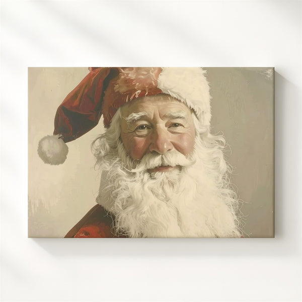 Classic Santa Claus Portrait Canvas – Timeless Holiday Warmth - Gifitto