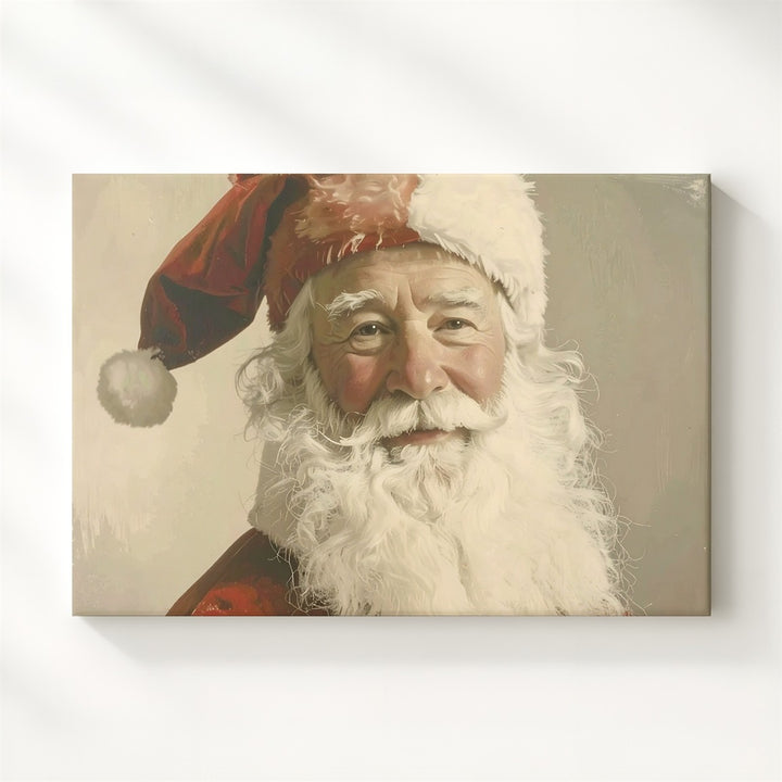 Classic Santa Claus Portrait Canvas – Timeless Holiday Warmth - Gifitto