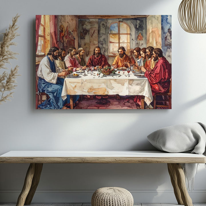 Renaissance Last Supper Canvas – Classic Sacred Meal with Rich Detail - Gifitto