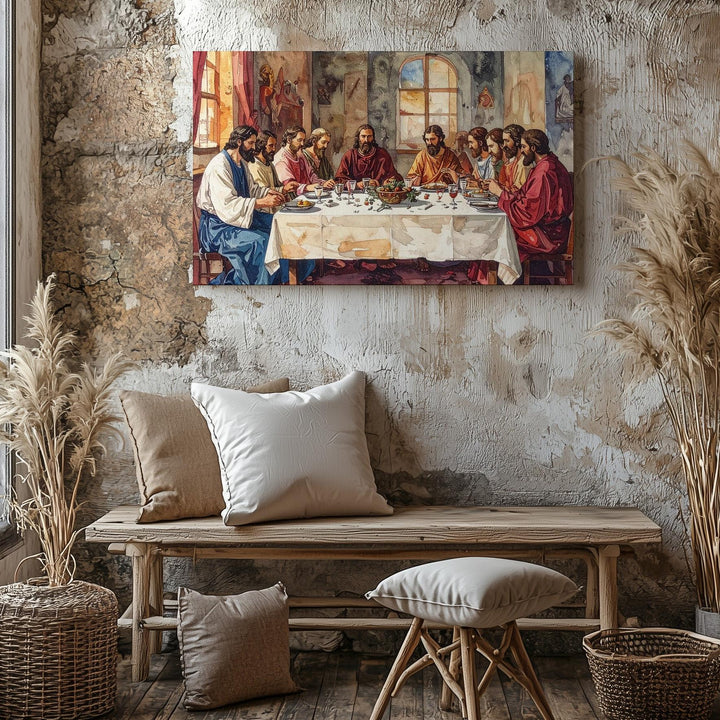 Renaissance Last Supper Canvas – Classic Sacred Meal with Rich Detail - Gifitto