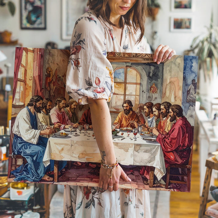 Renaissance Last Supper Canvas – Classic Sacred Meal with Rich Detail - Gifitto