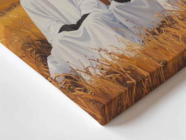 Ghost Companions at Dusk Canvas – Serene Autumn Halloween Wall Art - Gifitto