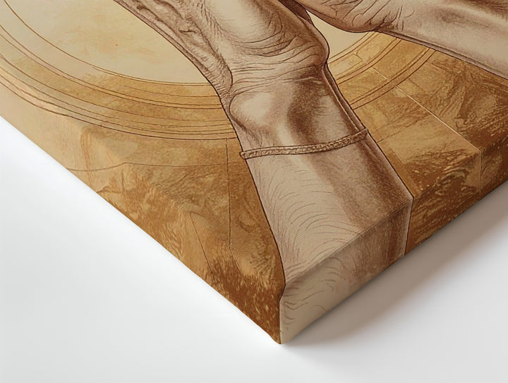 Praying Hands Sketch Canvas – Pencil Drawing with Golden Light Rays - Gifitto