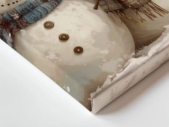 Playful Snowman Friends Canvas – Whimsical Holiday Winter Art - Gifitto