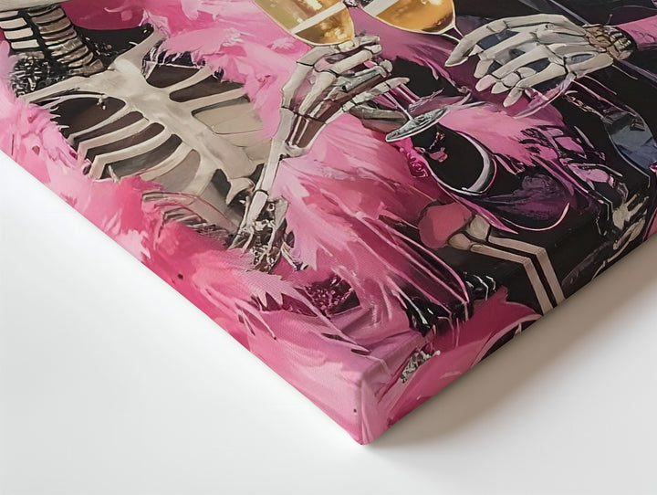 Eternal Toast Canvas – Skeleton Couple in Glamorous Afterlife Ballroom - Gifitto