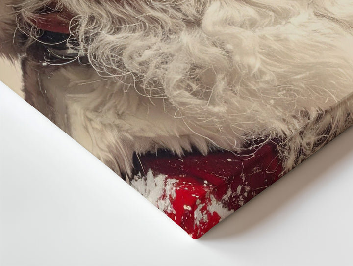 Vintage Santa Claus Portrait Canvas – Classic Christmas Warmth Art - Gifitto