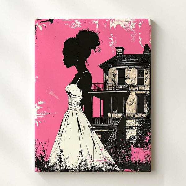 Victorian Solitude Canvas – Historical Mystery Silhouette Art - Gifitto