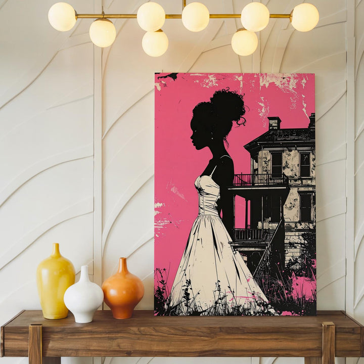 Victorian Solitude Canvas – Historical Mystery Silhouette Art - Gifitto