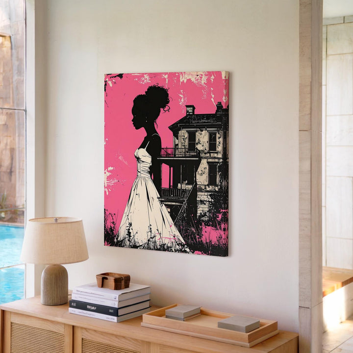 Victorian Solitude Canvas – Historical Mystery Silhouette Art - Gifitto