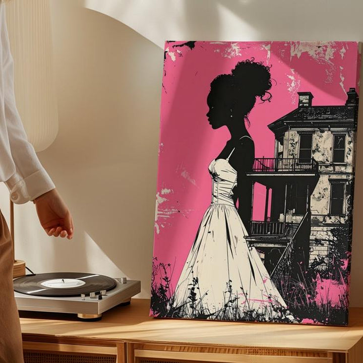 Victorian Solitude Canvas – Historical Mystery Silhouette Art - Gifitto